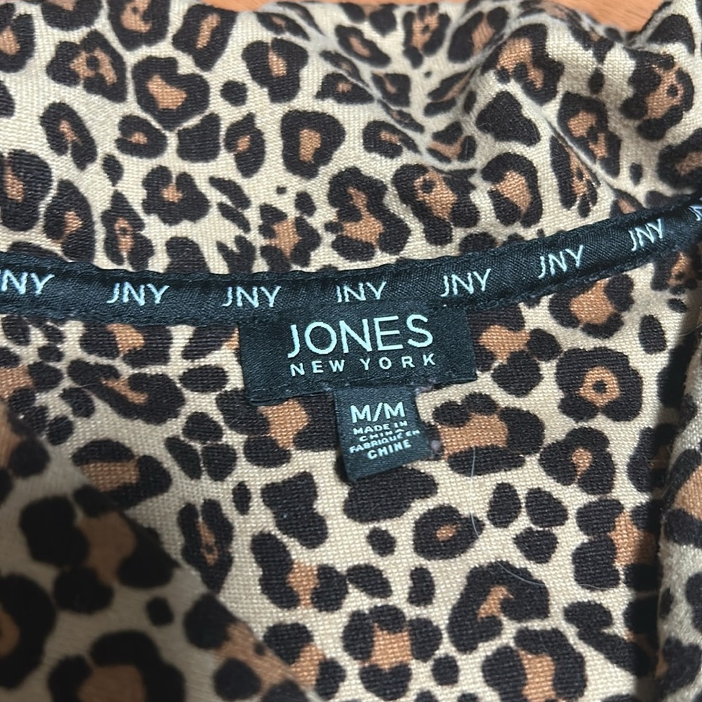 Jones New York Leopard Print Pajama Set - Brown Black Cream - Picture 3 of 5